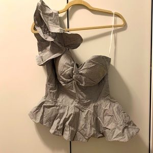 Lucy Paris asymmetrical shirt top